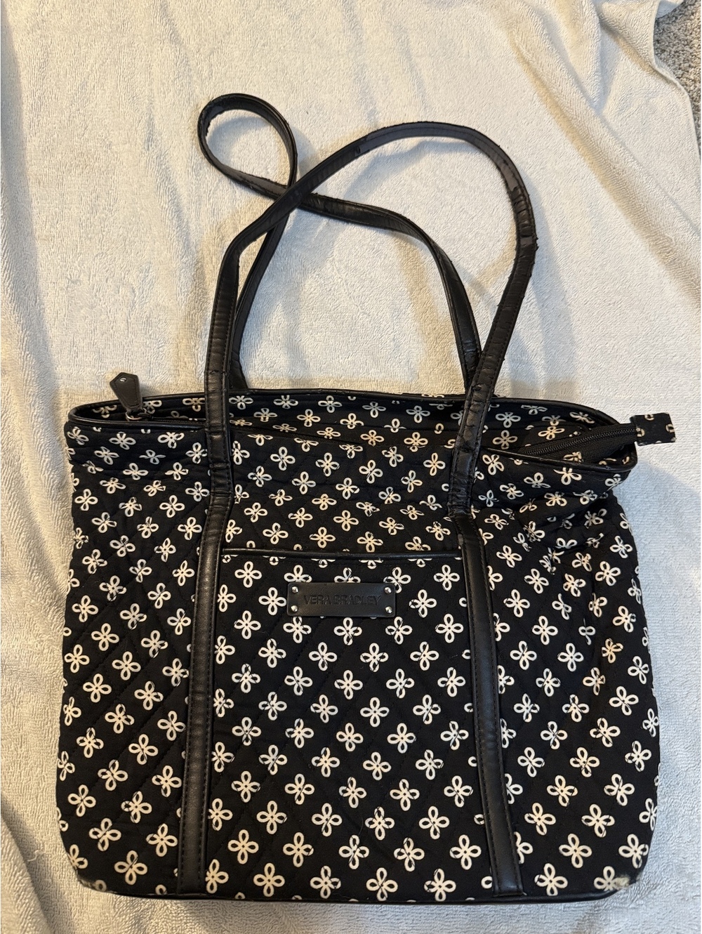Vera Bradley Black and White Patterned Tote Bag